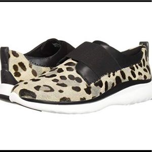 Cole Haan Leopard Cheetah Print Oxford Ocelot Calf Hair Sneakers size 7.5
